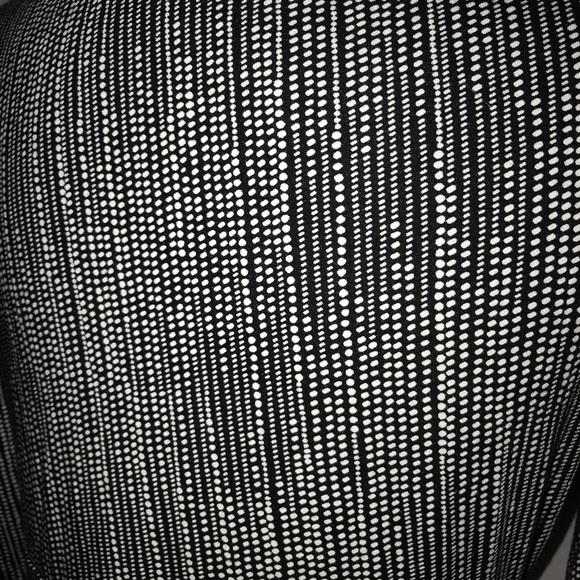 Athleta Black and White Micro Dot Wrap It Up V Neck Faux Wrap Dress - Picture 7 of 9